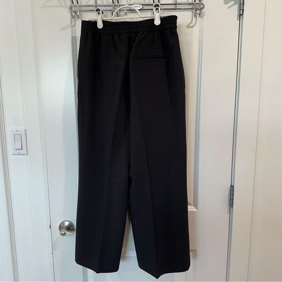 Zara Black Cropped Culottes Women’s Medium Wide Leg Dress Pants Like New - Picture 2 of 14